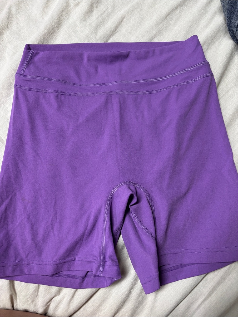 High-Rise Purple Bike Shorts for Women